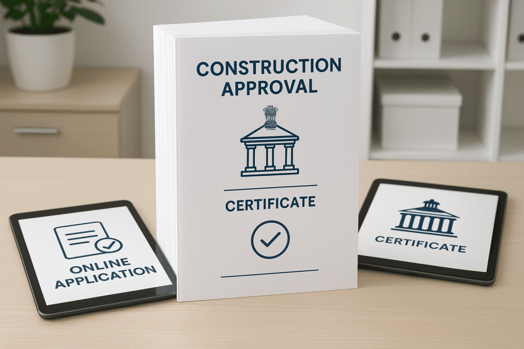 Construction approval documents and digital application systems